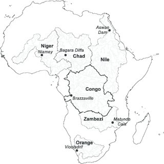 320x320 Map Of Africa Showing The Congo, Niger, Nile, Zambezi, Orange And - Map Of Africa Sketch