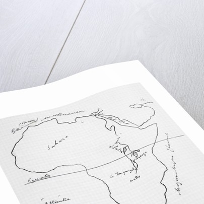 405x405 Sketch Map Of Africa Posters Amp Prints By Richard Francis Burton - Map Of Africa Sketch