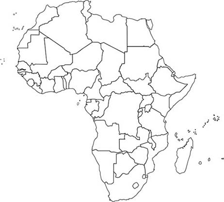 462x418 Africa Map Map Of Africa - Map Of Africa Sketch