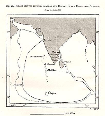 408x450 Madras (Chennai) - Map Of India Sketch