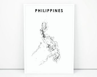 340x270 Philippines Map Etsy - Map Of The Philippines Sketch