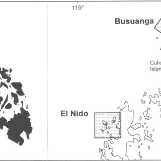 320x320 Sketch Map Of Palawan (Philippines) Showing The Investigated Areas - Map Of The Philippines Sketch