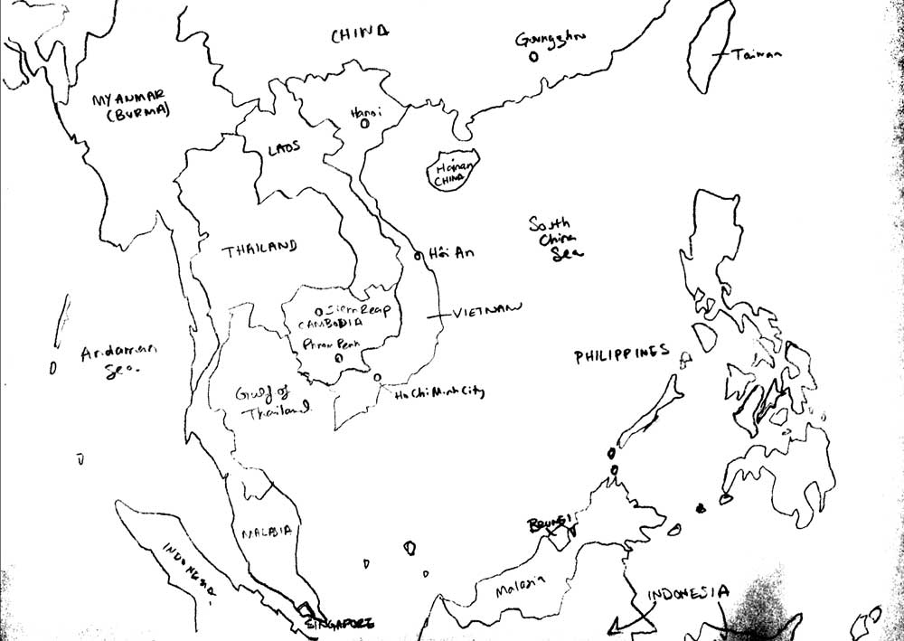 1000x709 Travel Sketchbook Tips - Map Of The Philippines Sketch