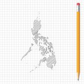 170x170 Asia Map Sketch With Pencil On Grid Paper Premium Clipart - Map Of The Philippines Sketch