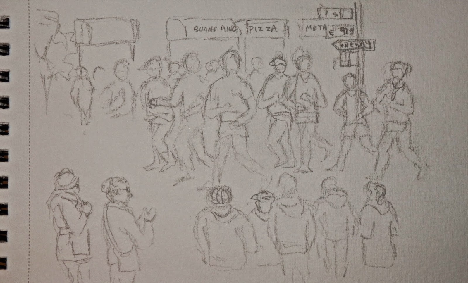 1600x968 New York City Urban Sketchers Sketching - Marathon Sketch