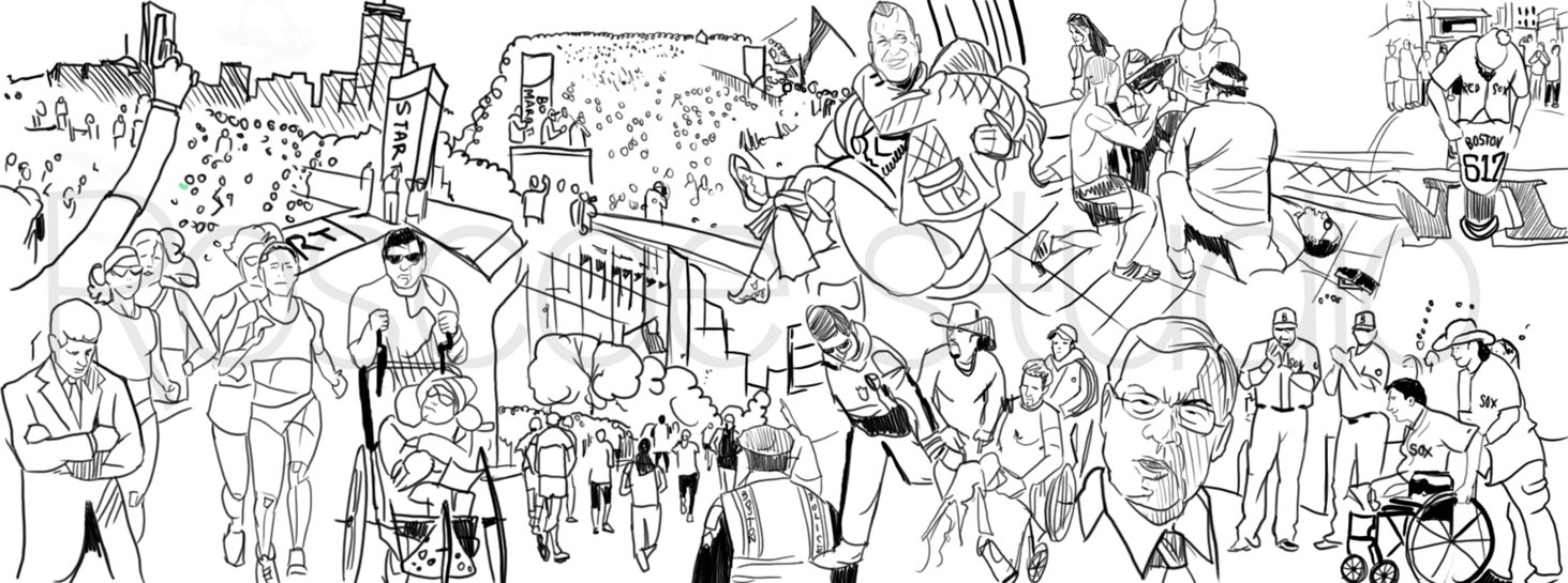 1463x545 Roscoe Marathon Sketch By Roxcoe - Marathon Sketch