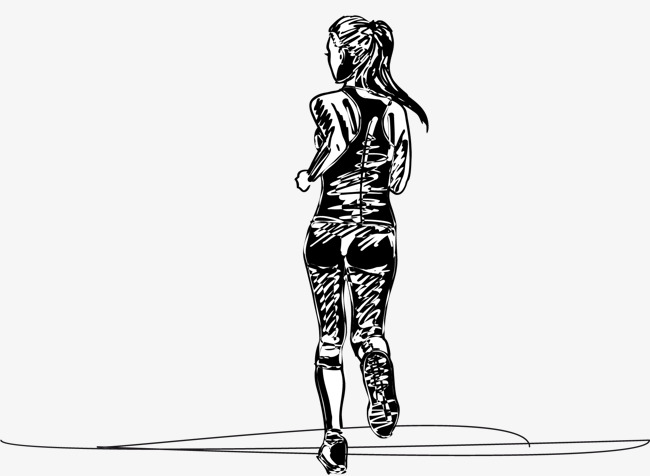 650x476 Women Marathon Runners Artwork Sketch, Marathon, Creative Marathon - Marathon Sketch