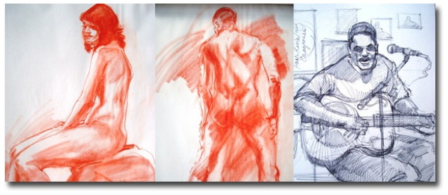635x277 Uninstructed Life Drawing Art Class With Mark Brown At Honolulu - Marc Brown Sketch