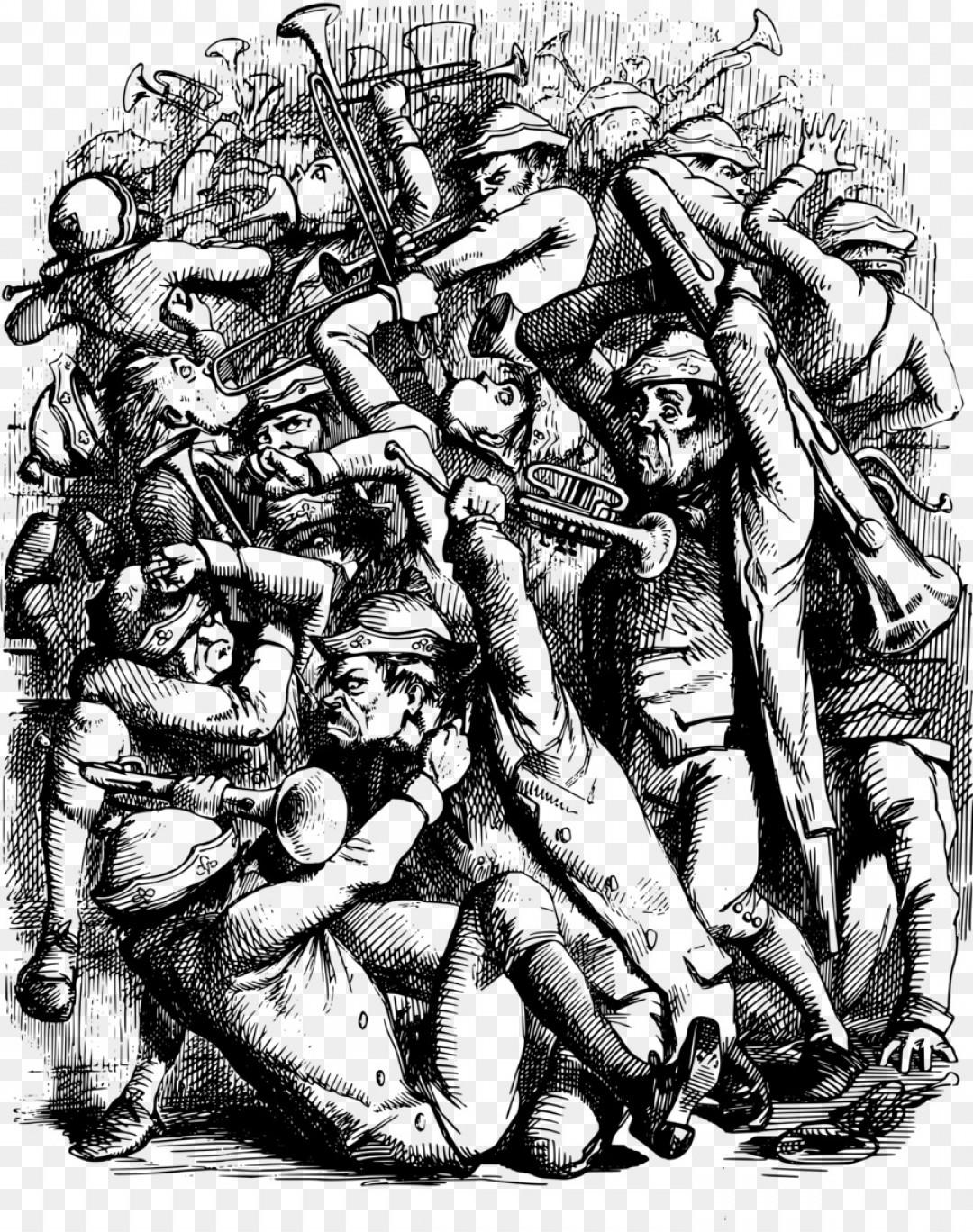 1080x1368 Marching Band Clip Art Vector Sohadacouri - Marching Band Sketch