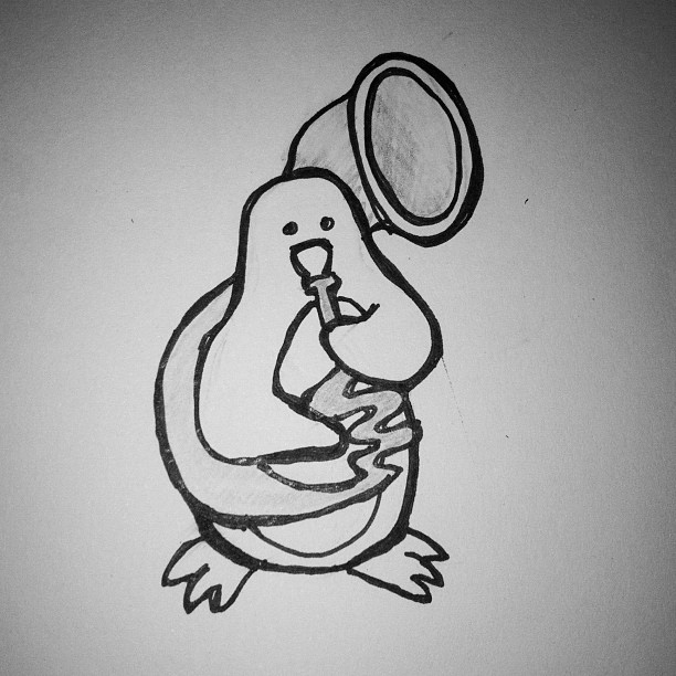 612x612 If Penguins Were In Marching Galacticbloom - Marching Band Sketch