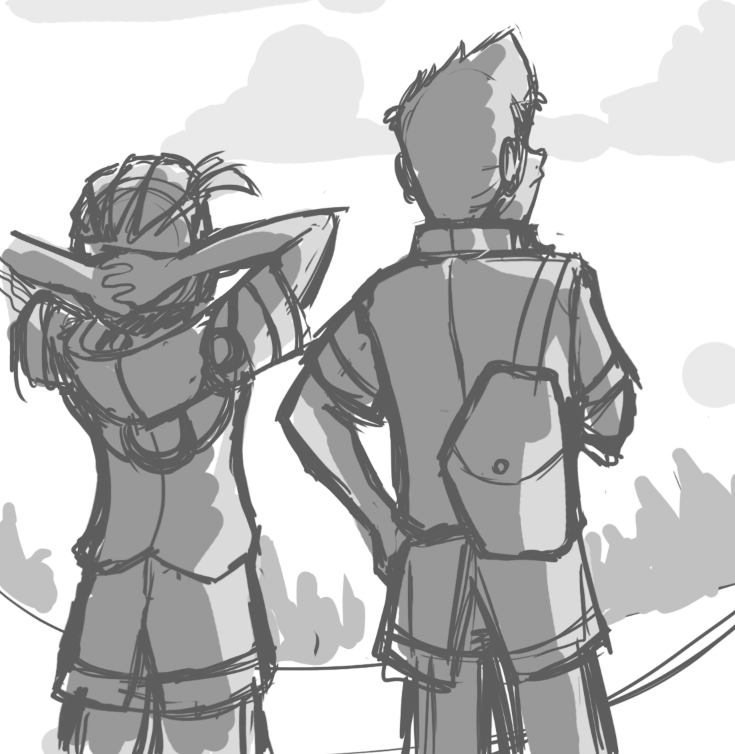 735x754 Marco Amp Hugo Herohelix - Marco Sketch