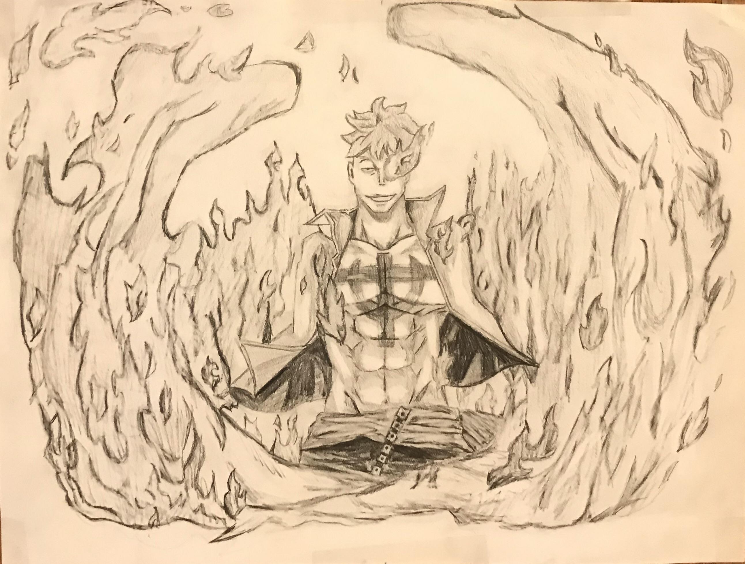 2585x1959 Sketch Of Marco. (Lol This S Took 2 Hours) Onepiece - Marco Sketch