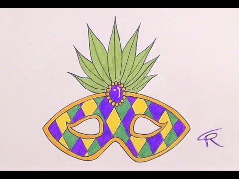 mardi gras mask sketch