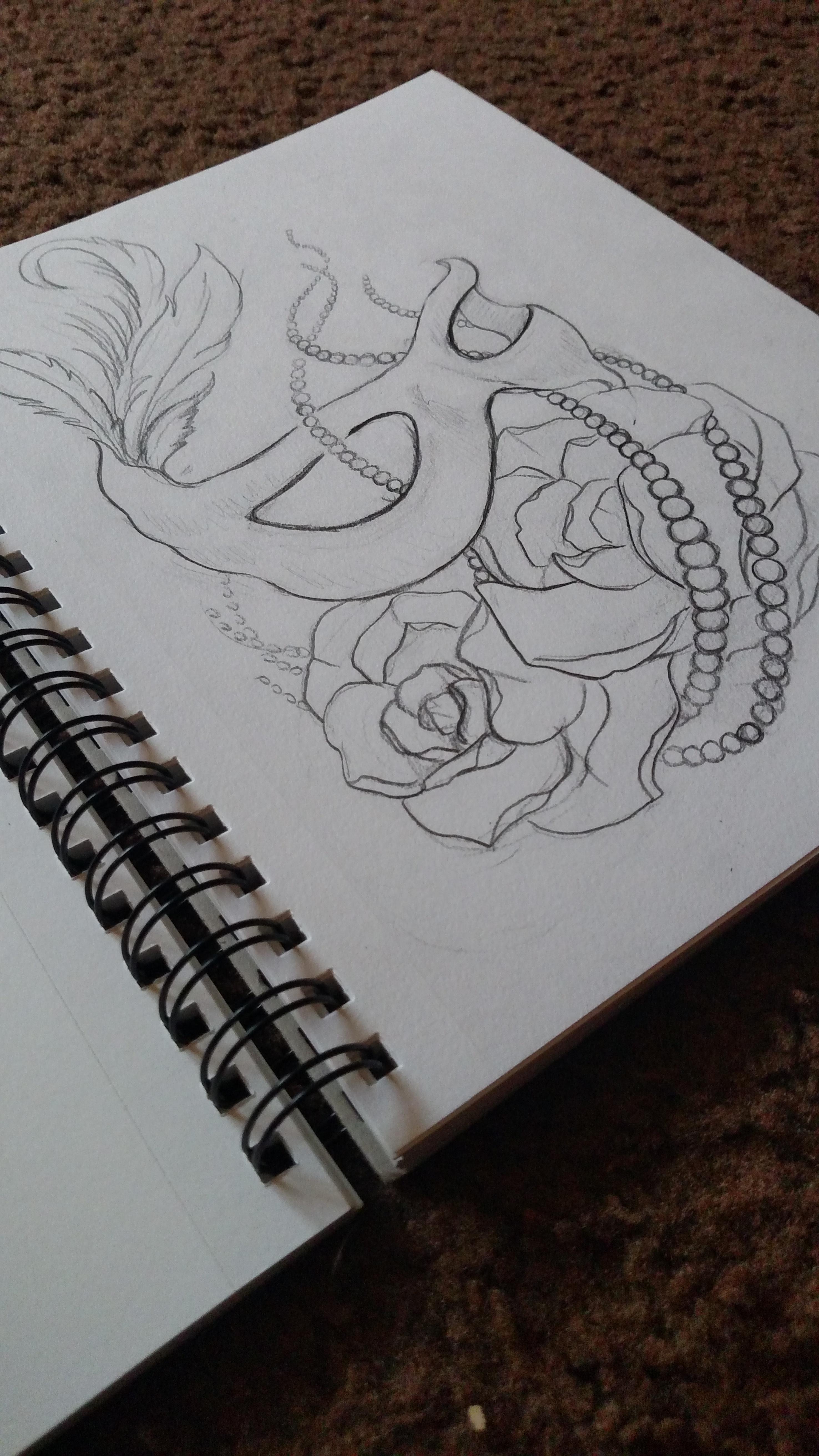 2952x5248 Mardi Gras Mask Sketch - Mardi Gras Mask Sketch