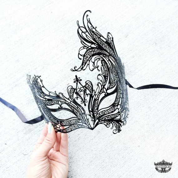570x570 Masquerade Mask Black Masquerade Mask Mardi Gras Masks Etsy - Mardi Gras Mask Sketch