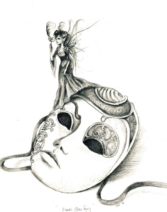 552x700 Sketch Fest! - Mardi Gras Mask Sketch