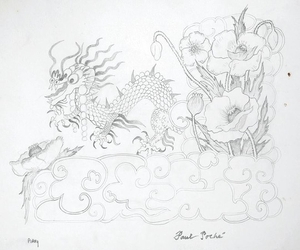 300x250 Mardi Gras] Paul Poche (Americannew Orleans) Lot Art - Mardi Gras Sketch