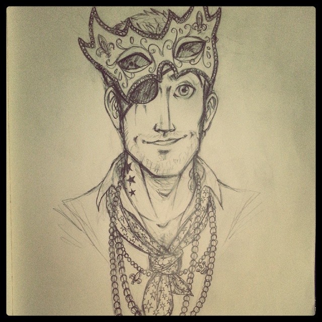 640x640 Ollie Mardi Gras Sketch By Melzayas - Mardi Gras Sketch