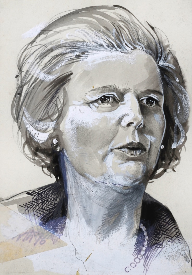 Margaret Thatcher Sketch At PaintingValley.com | Explore Collection Of ...