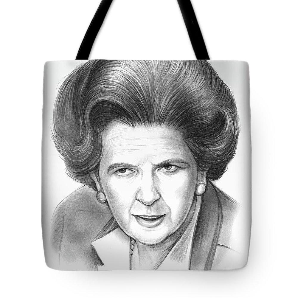 1000x1000 Margaret Thatcher Tote Bag For Sale By Greg Joens - Margaret Thatcher Sketch