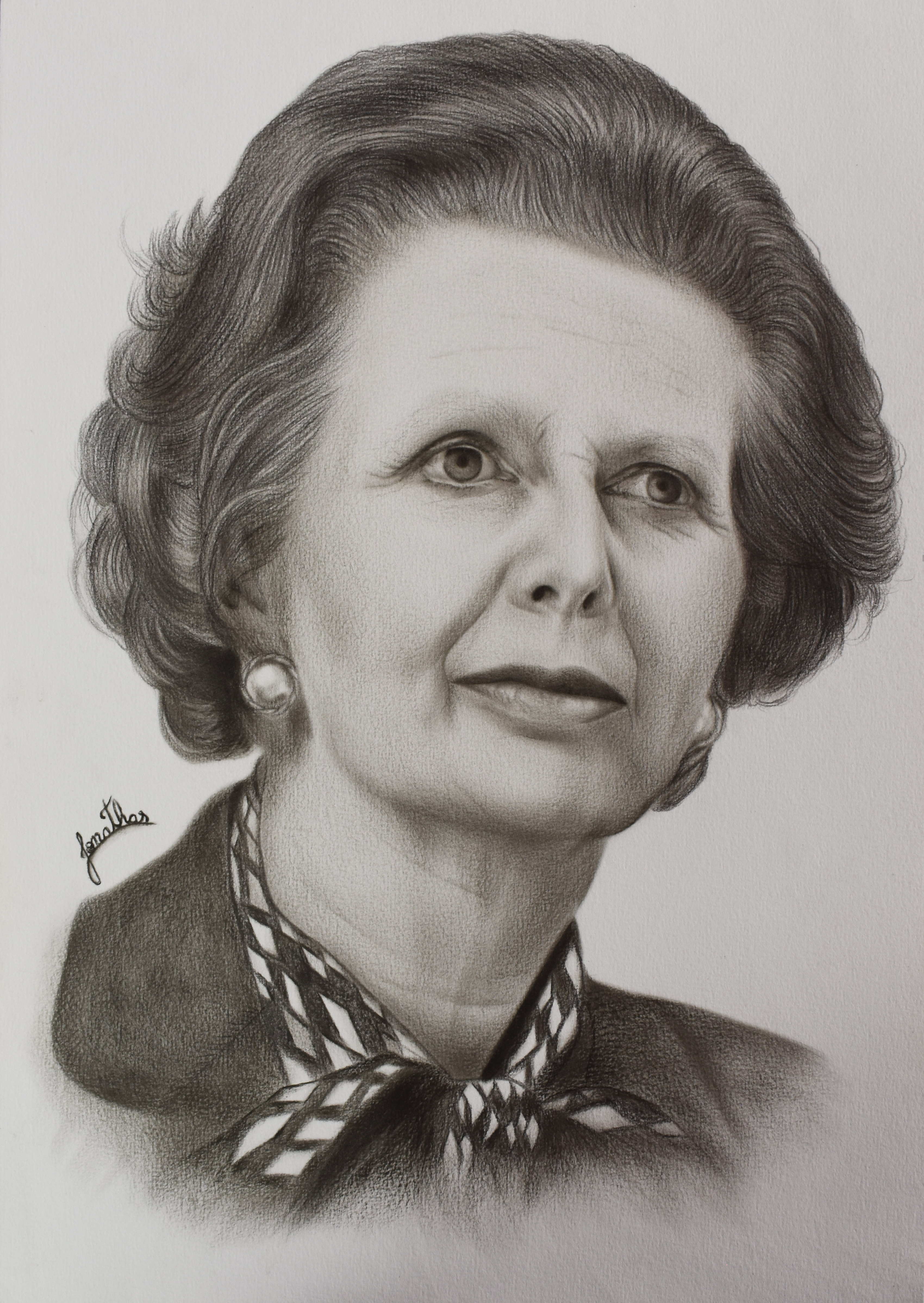 3400x4793 Margaret Thatcher By Johnydeath - Margaret Thatcher Sketch