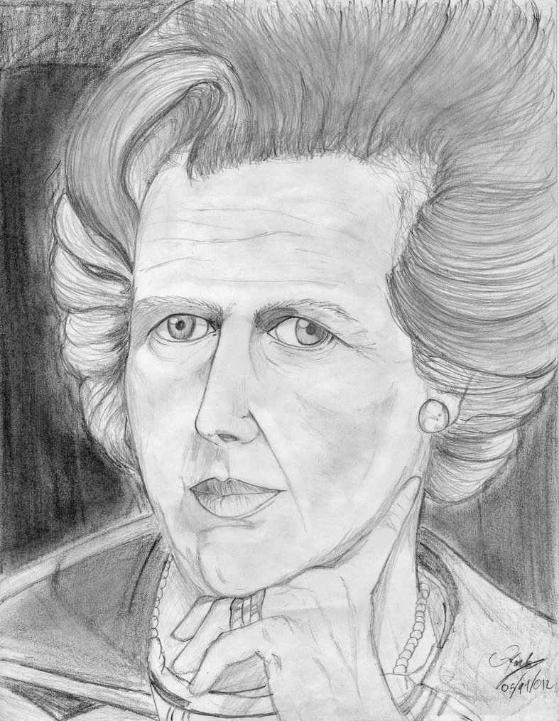 787x1015 The Iron Lady , Margaret Thatcher By Juank15 - Margaret Thatcher Sketch