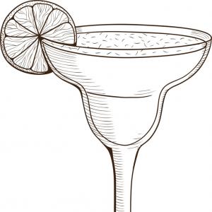300x300 Hand Drawn Sketch Watercolor Cocktail Margarita Vector Sohadacouri - Margarita Sketch