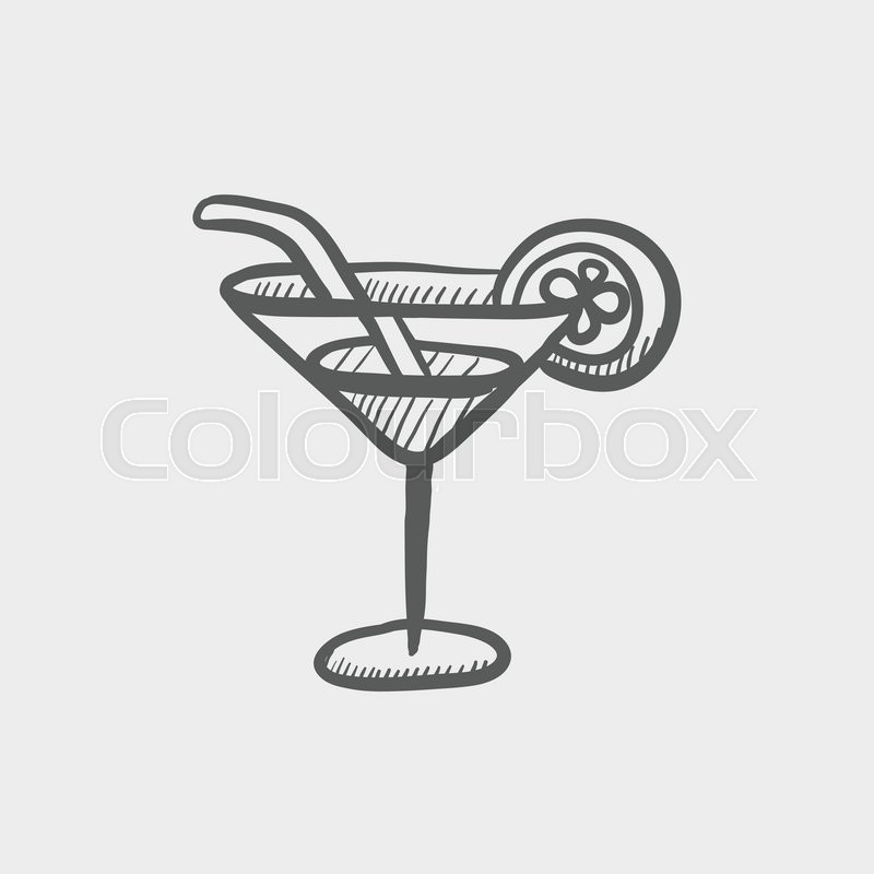 800x800 Margarita Drink Sketch Icon For Web And Mobile. Hand Drawn Vector - Margarita Sketch