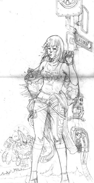 385x750 Roux Louka Wspace Helmet Margarita Sketch By James Stokoe Geeky - Margarita Sketch