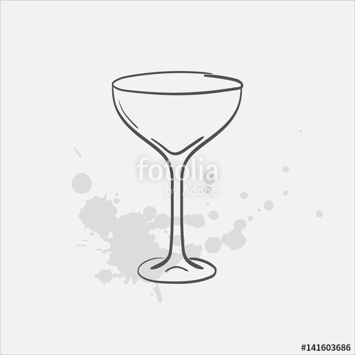 500x500 Margarita Glass Sauser Vector Sketch Icon Stock Image And Royalty - Margarita Sketch
