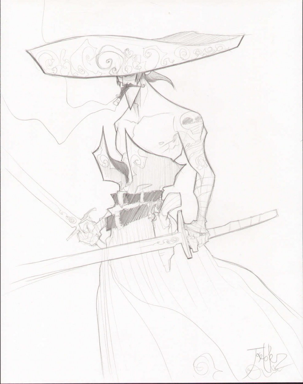 986x1250 Jose Lopez - Mariachi Sketch