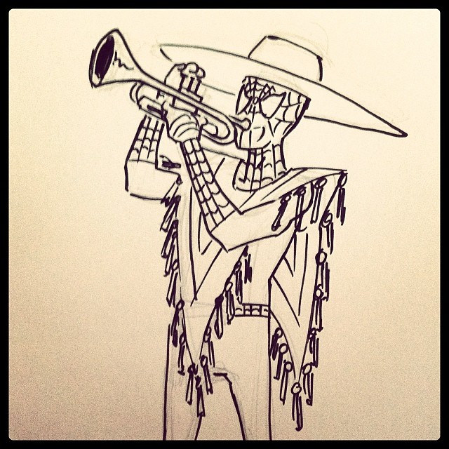 640x640 Mariachi - Mariachi Sketch