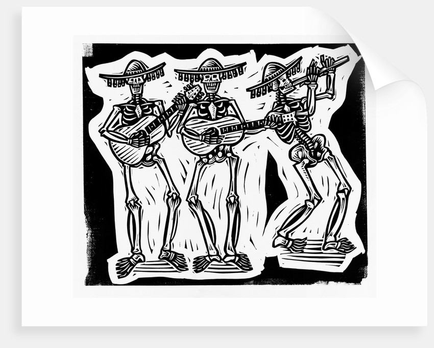 850x681 Skeleton Mariachis Posters Amp Prints By Corbis - Mariachi Sketch