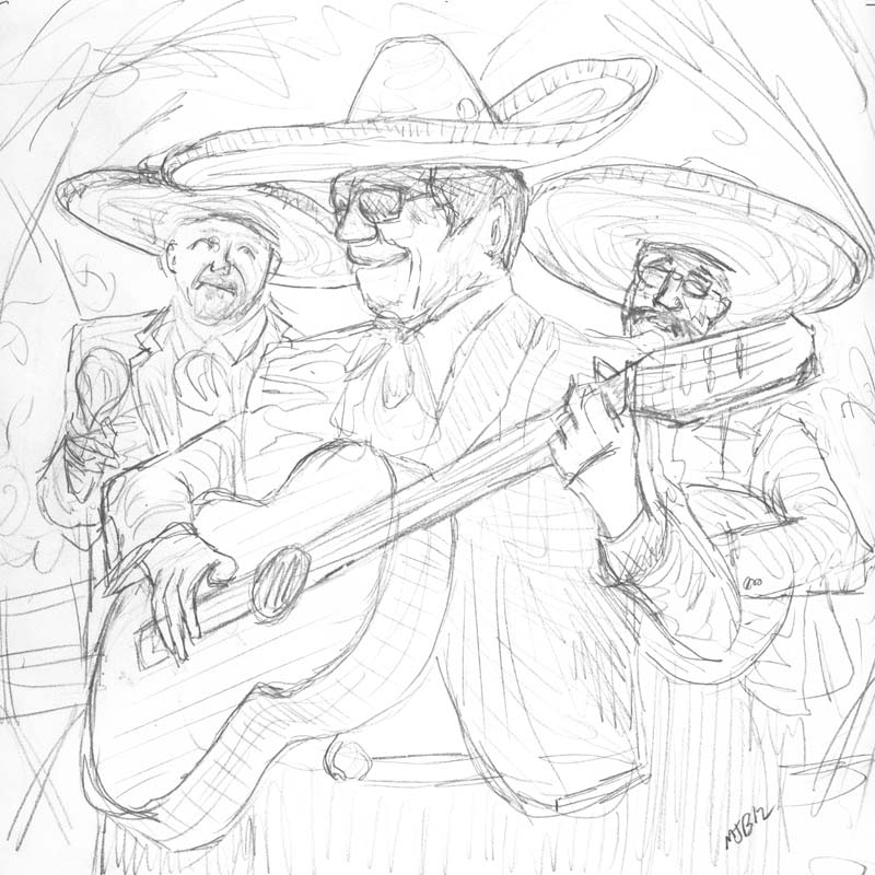 800x800 Wde Aug 20 Mariachi - Mariachi Sketch