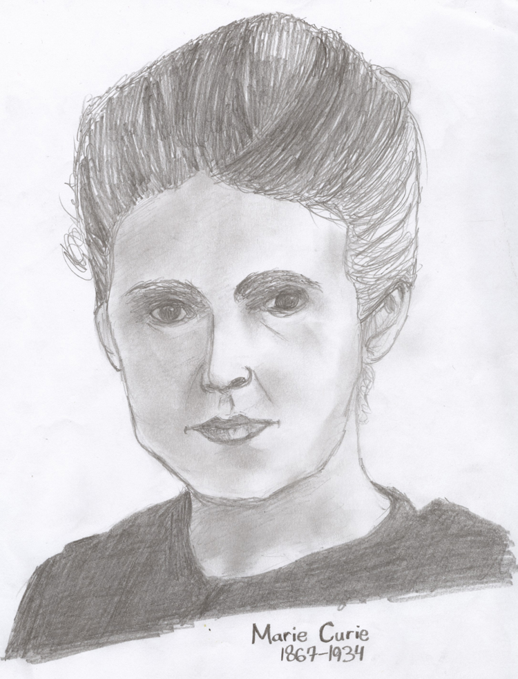750x983 Marie Curie By Canadian Pirate Girl - Marie Curie Sketch