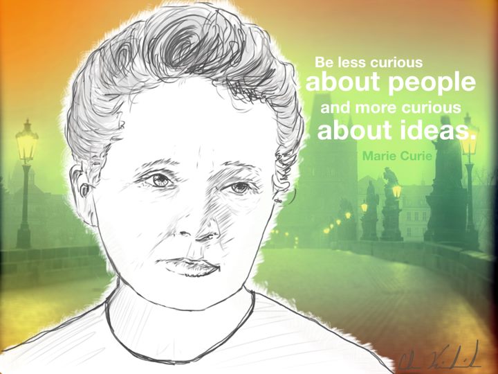 720x540 Marie Curie Quote Sketch By Circa1982 - Marie Curie Sketch