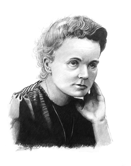 420x532 Marie Curie, Graphite Pencil By Zahradka Art And Illustration - Marie Curie Sketch