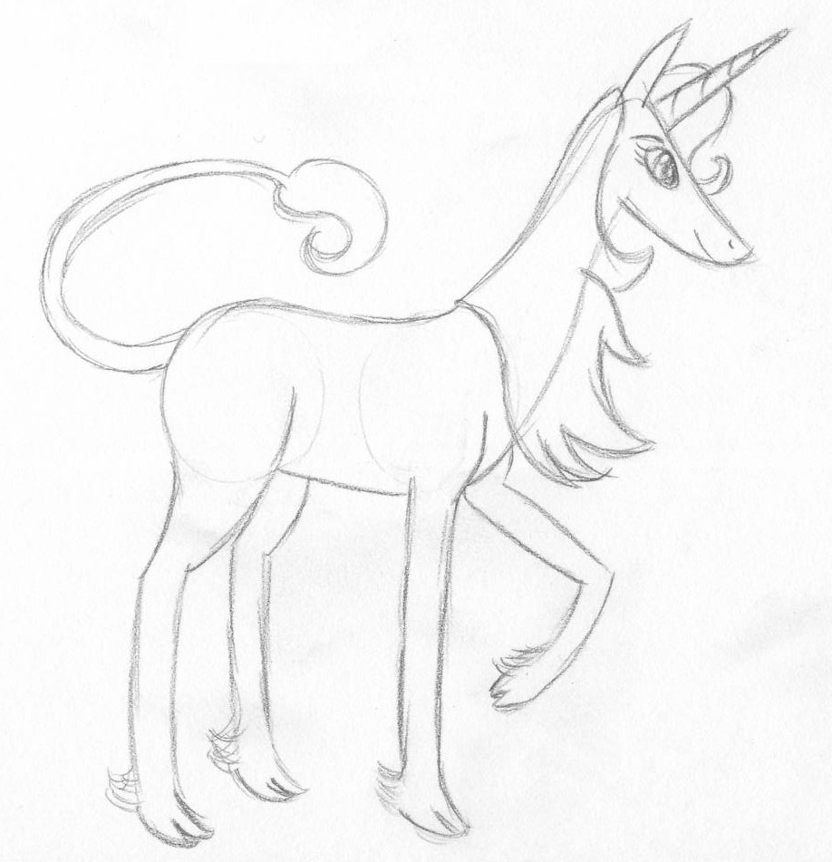 918x951 Sketch Marigold Unicorn In The Breeze - Marigold Sketch