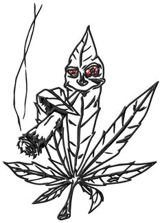 236x325 Drawn Cannabis Smoke Drawing - Marijuana Leaf Sketch