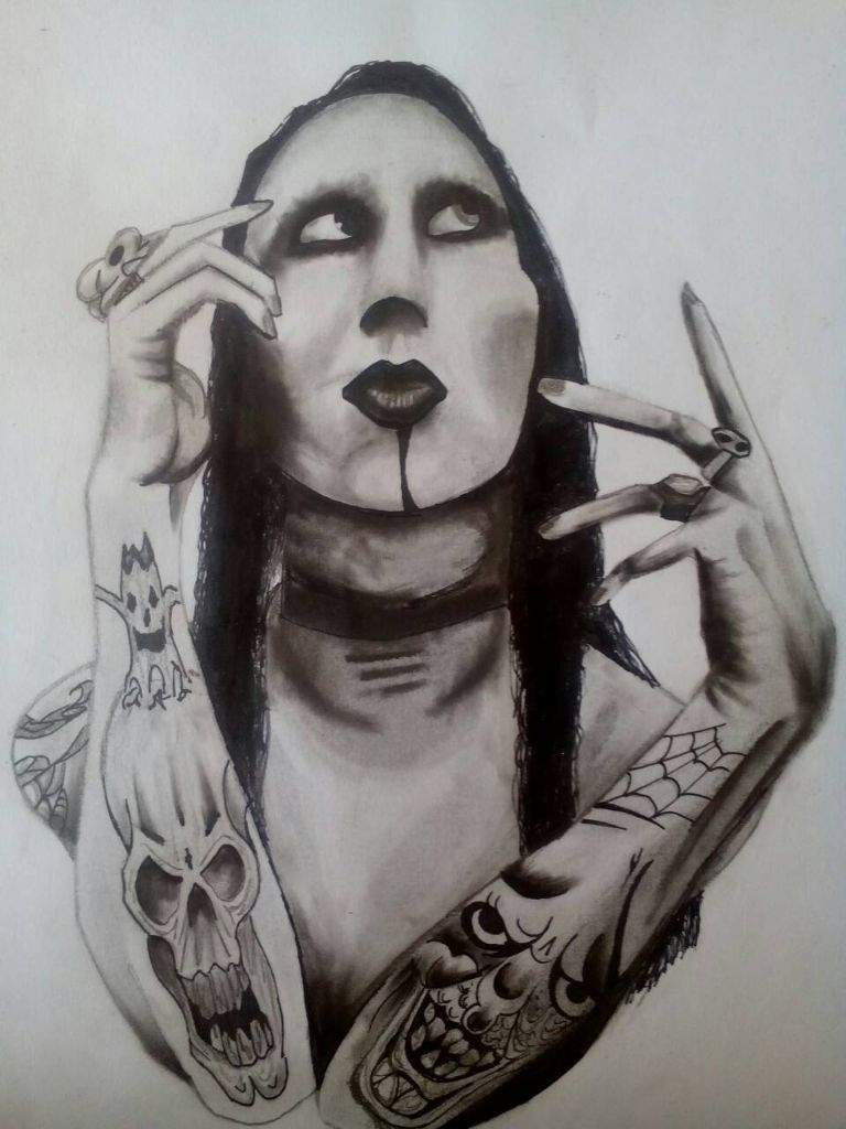 768x1024 Marilyn Manson Metal Amino - Marilyn Manson Sketch