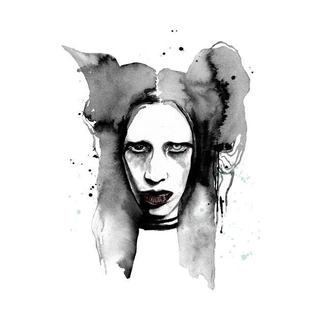 630x630 Marilyn Manson In Ink - Marilyn Manson Sketch
