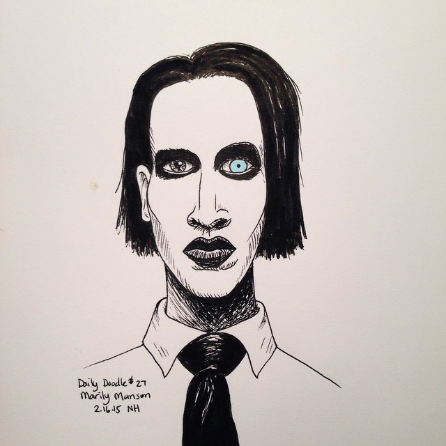 640x640 No.27 Marilyn Manson - Marilyn Manson Sketch