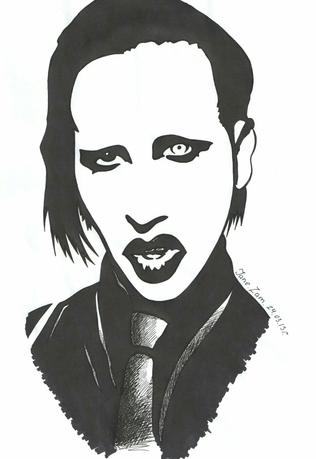1024x1484 Pin By Ahyaoc On Marilyn Manson In 2018 Marilyn - Marilyn Manson Sketch