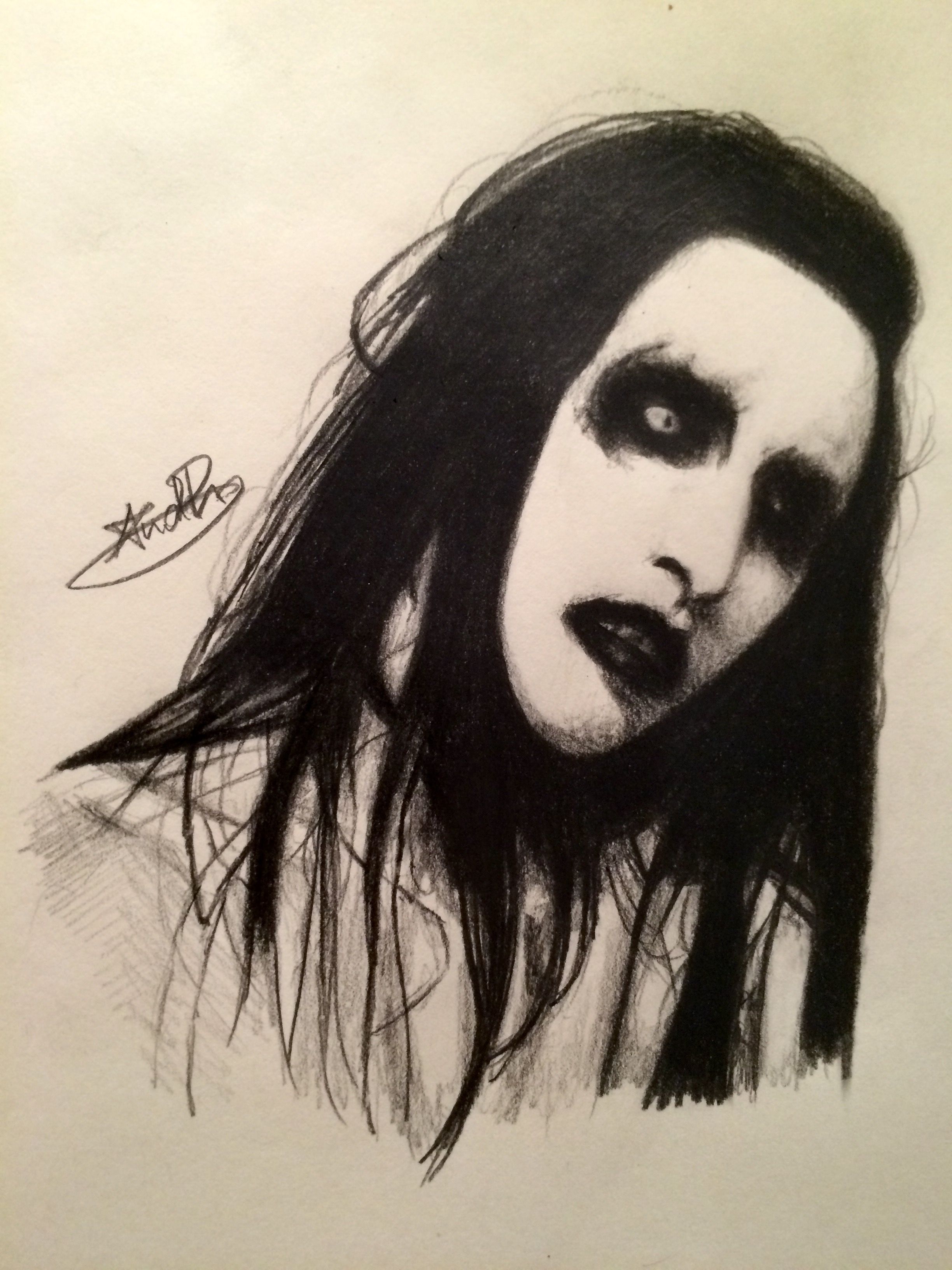 Marilyn manson рисунки