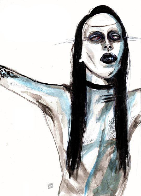 540x750 Lucas David On Twitter Marilyn Manson Httpt.copge27iyvsb - Marilyn Manson Sketch