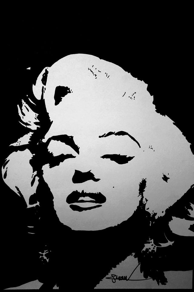 640x960 Marilyn Monroe - Marilyn Monroe Black And White Sketch