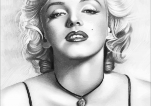 300x210 Marilyn Monroe Pencil Drawings - Marilyn Monroe Pencil Sketch