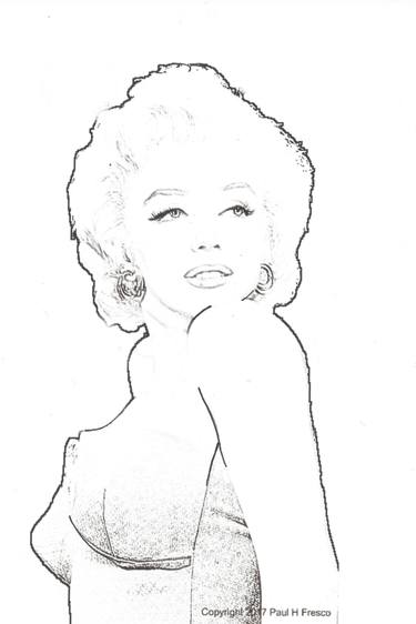 375x562 Marilyn Monroe Pencil Sketch Drawing By Paul Fresco Saatchi Art - Marilyn Monroe Pencil Sketch