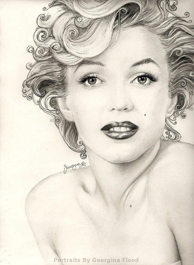 733x1002 Marilyn Monroe By Georginaflood - Marilyn Monroe Sketch