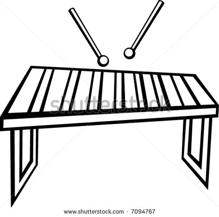 450x446 Marimba Clipart - Marimba Sketch